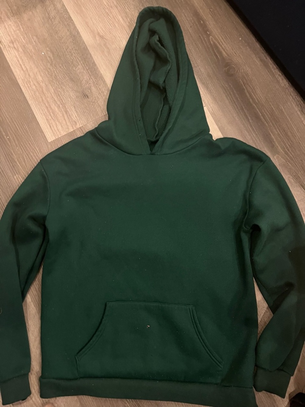 SHEIN Dark Green Women's Hooded Pullover Sweatshirt